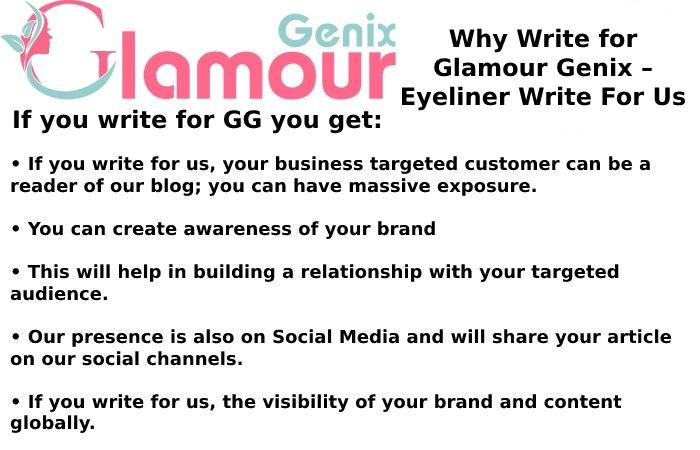Why Write for Glamour Genix – Eyeliner Write For Us
