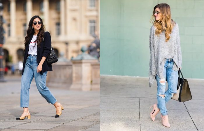 Square Toe Chunky Pumps