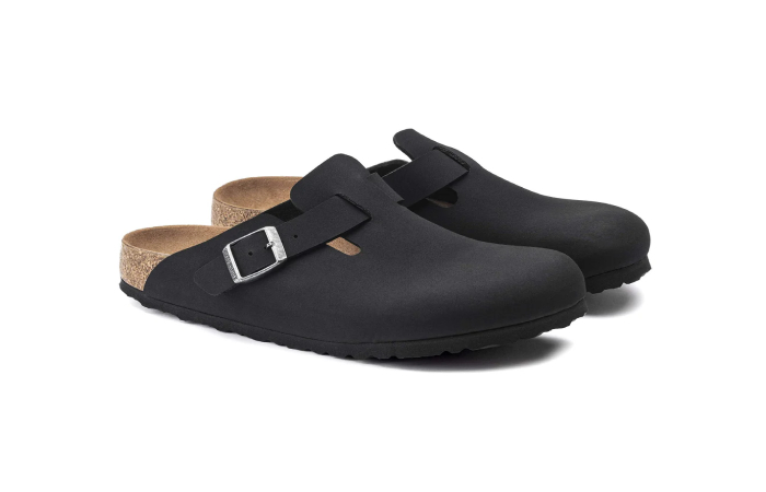 Men Boston Vegan Regular Width Black Clogs Sandal
