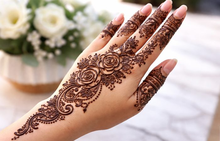 Royal Front Hand Mehndi Design Arabic