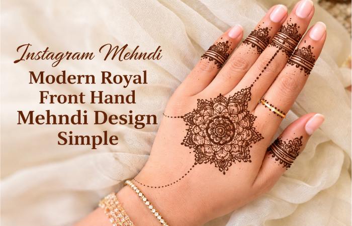 Royal Front Hand Mehndi Design Simple